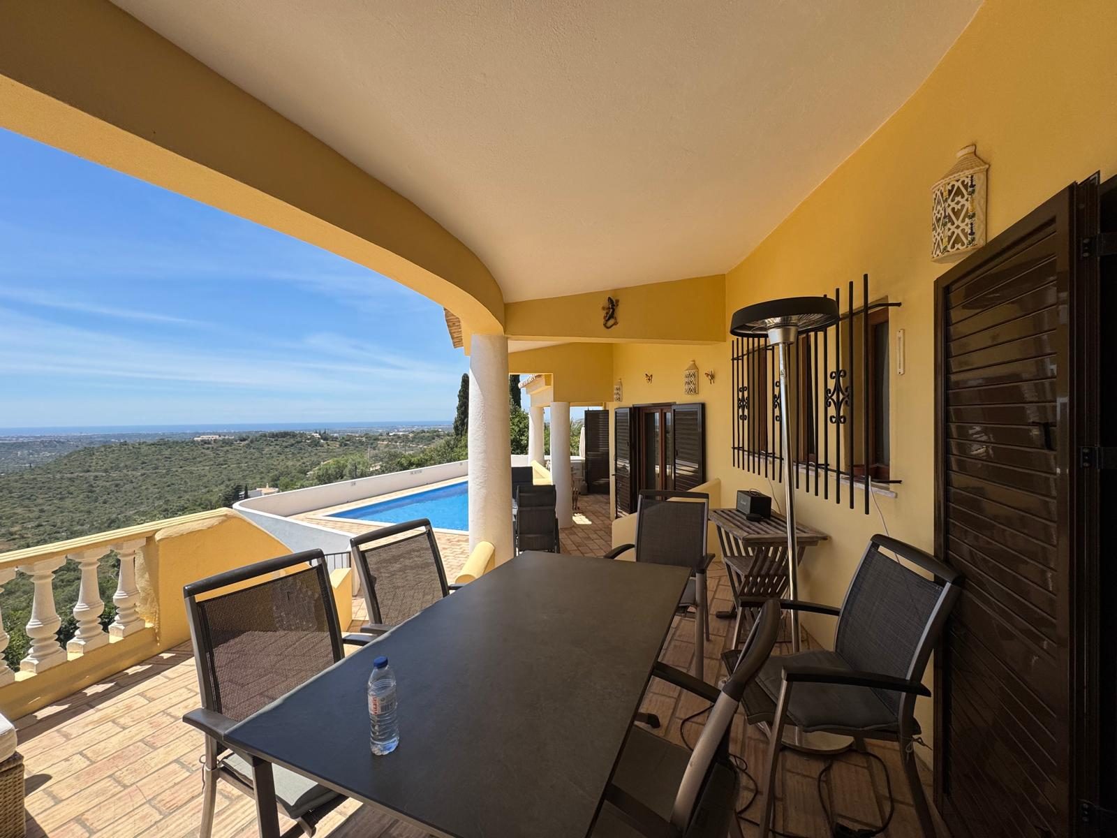 Casa das Rochas terrace dining area